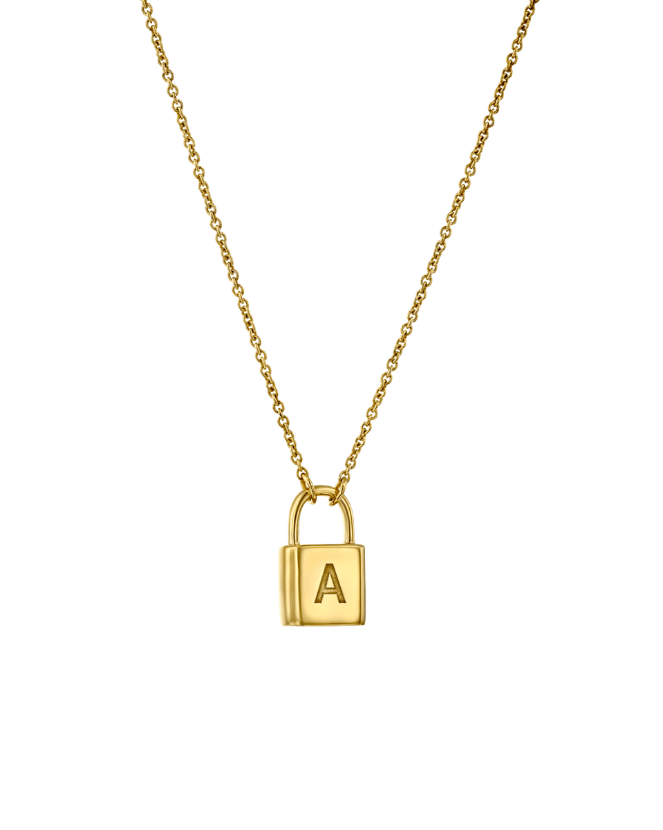 lock necklace gold