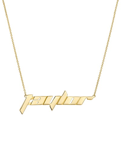 Racing Nameplate -18K Yellow Gold Plated- The Adorned-