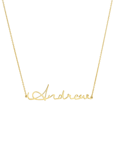 Signature Nameplate -18K Yellow Gold Plated- The Adorned-