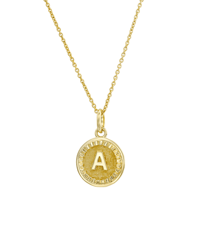 The Initial Medallion (Adelle) -18K Yellow Gold Plated- The Adorned-