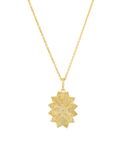 The Oval Sun (4 Initials) -18K Yellow Gold Plated- The Adorned-