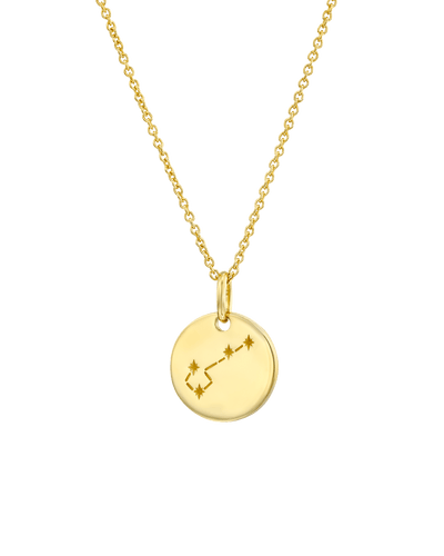 The Zodiac Sign Map Medallion -18K Yellow Gold Plated- The Adorned-