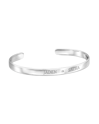 2 Names Bangle - Sterling Silver -Sterling Silver- The Adorned-