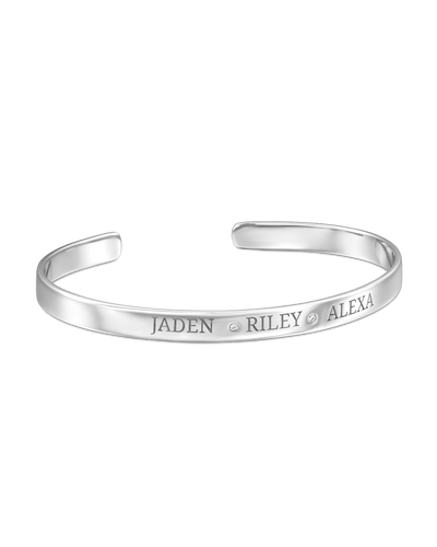 3 Names Bangle - Sterling Silver -Sterling Silver- The Adorned-