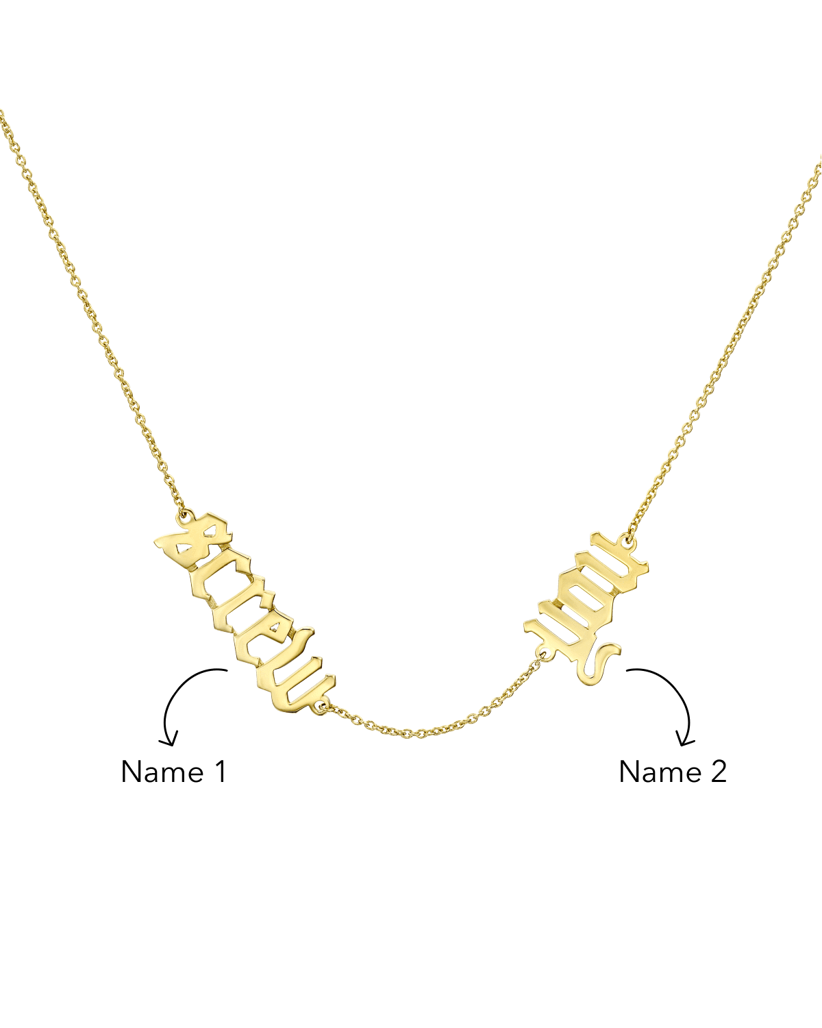 Floating name necklace deals