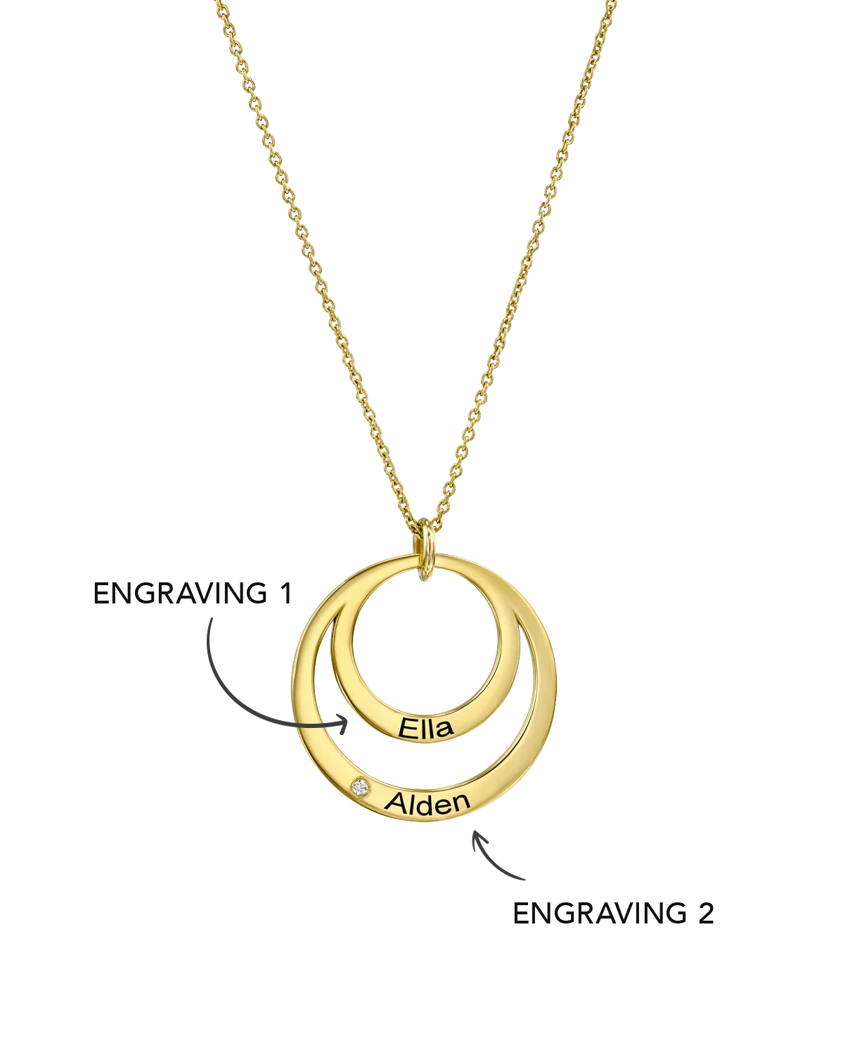 Family sales circle necklace