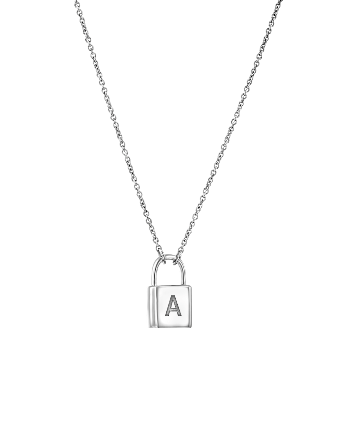 Initial Lock Necklace Sans The Adorned