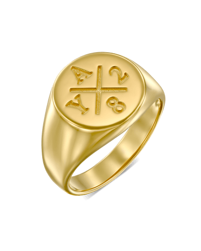 The Memories Signet Ring -18K Yellow Gold Plated- The Adorned-