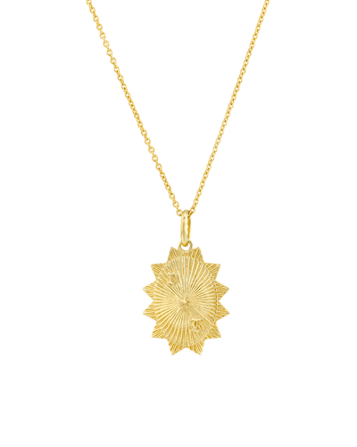 The Oval Sun (2 Initials) -18K Yellow Gold Plated- The Adorned-