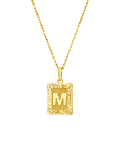 The Rectangle Dogtag (Adelle) -18K Yellow Gold Plated- The Adorned-