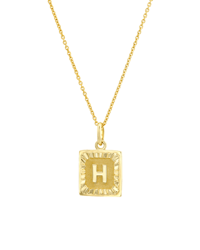 The Square Dogtag (Adelle) -18K Yellow Gold Plated- The Adorned-