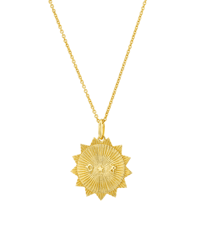 The Sun (2 Initials) -18K Yellow Gold Plated- The Adorned-