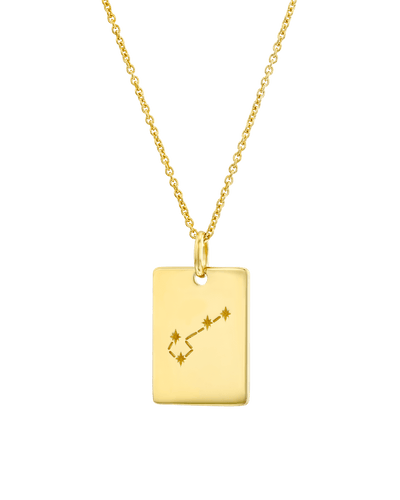 The Zodiac Sign Map Dogtag -18K Yellow Gold Plated- The Adorned-